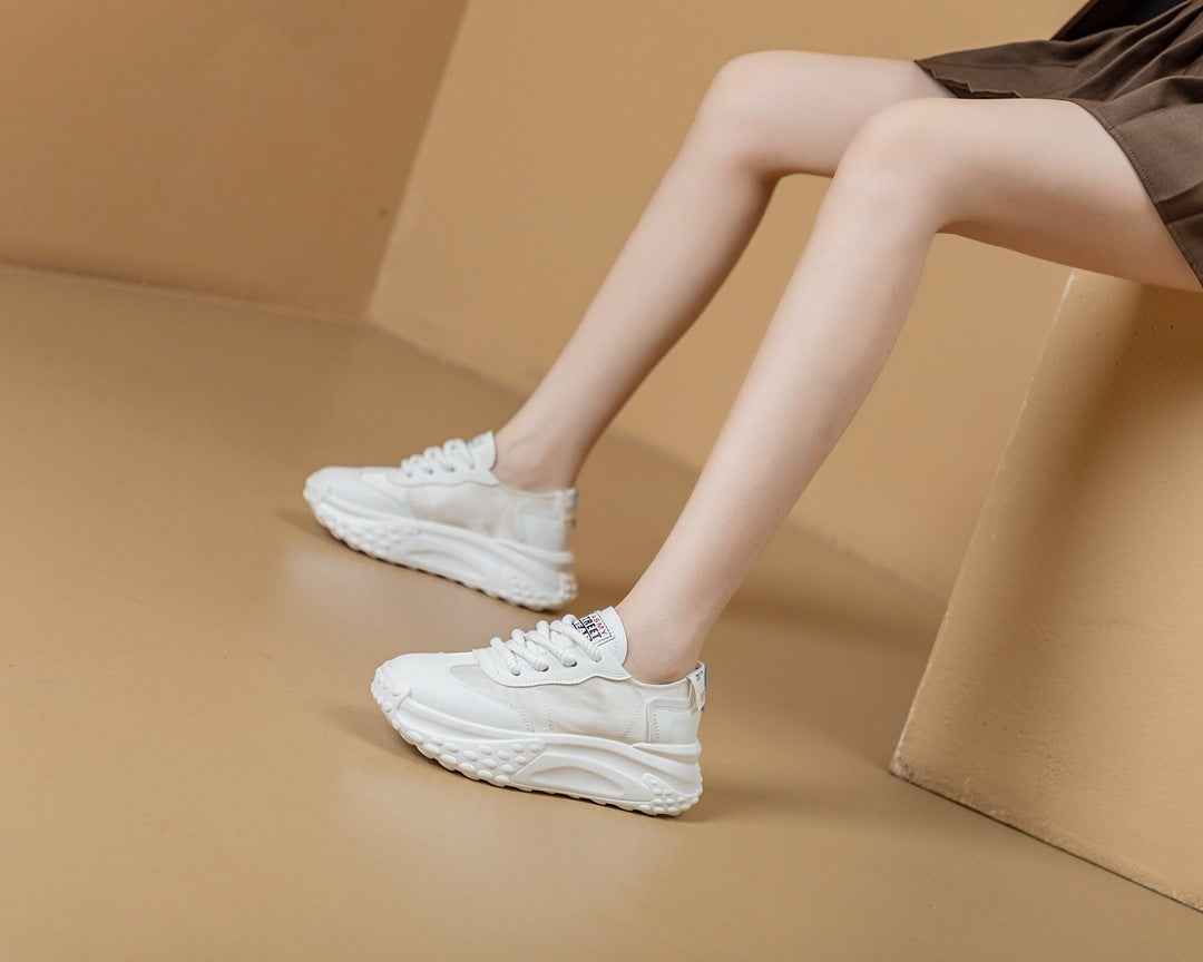 Dad Shoes Women's Fleece-lined Versatile Thick Bottom Small Size Sneaker