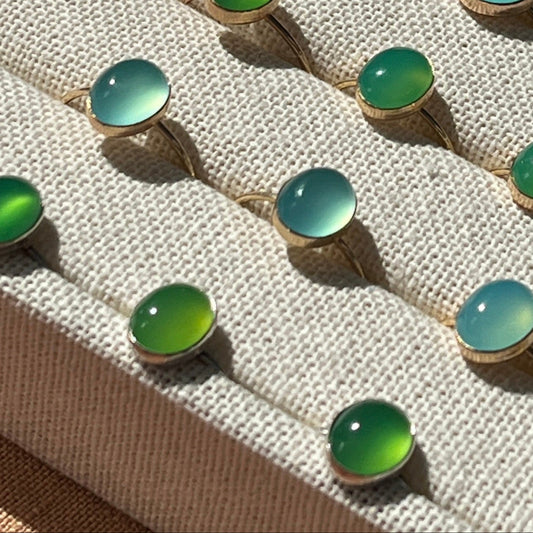 AQUA CHALCEDONY RING