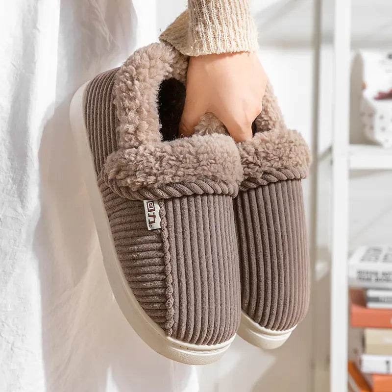 Women's Anti-Slip Cotton Slippers for Home Use - Solstik