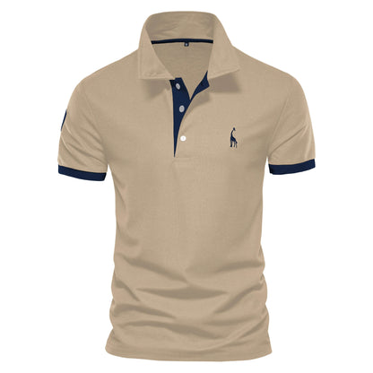 Giraffe Embroidered Polo Shirt - Solstik
