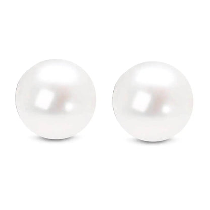14K Gold Akoya Pearl Stud Earrings - Select Your Size - Solstik