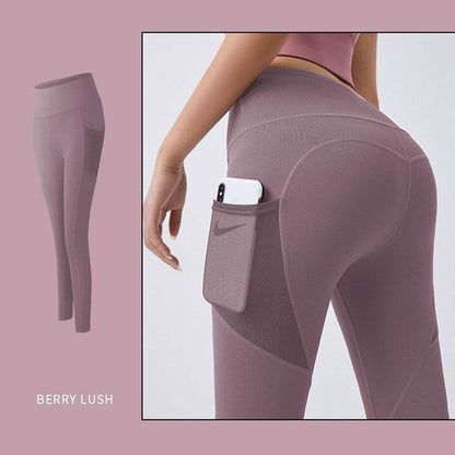Women's High- Waisted Yoga Pants With Pockets and Tummy Control - Solstik