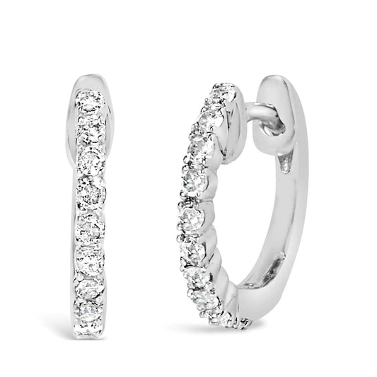 Ethically Sourced Diamond Hoop Earrings - Solstik
