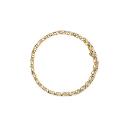 10k Gold 1.00 Cttw Diamond S-Link Bracelet - Solstik