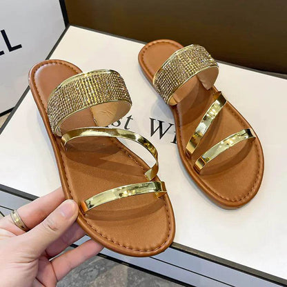 Women's Summer Fashion Flat Slippers and Beach Sandals - Solstik