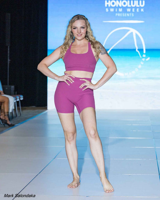 Ribbed ballerina sports bra