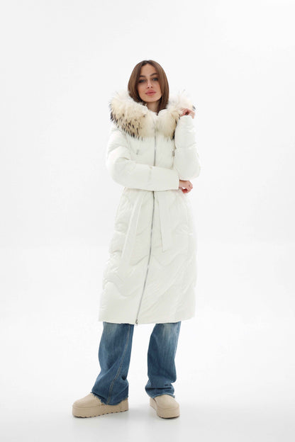 Genuine Fur Trim Down Fill Coat