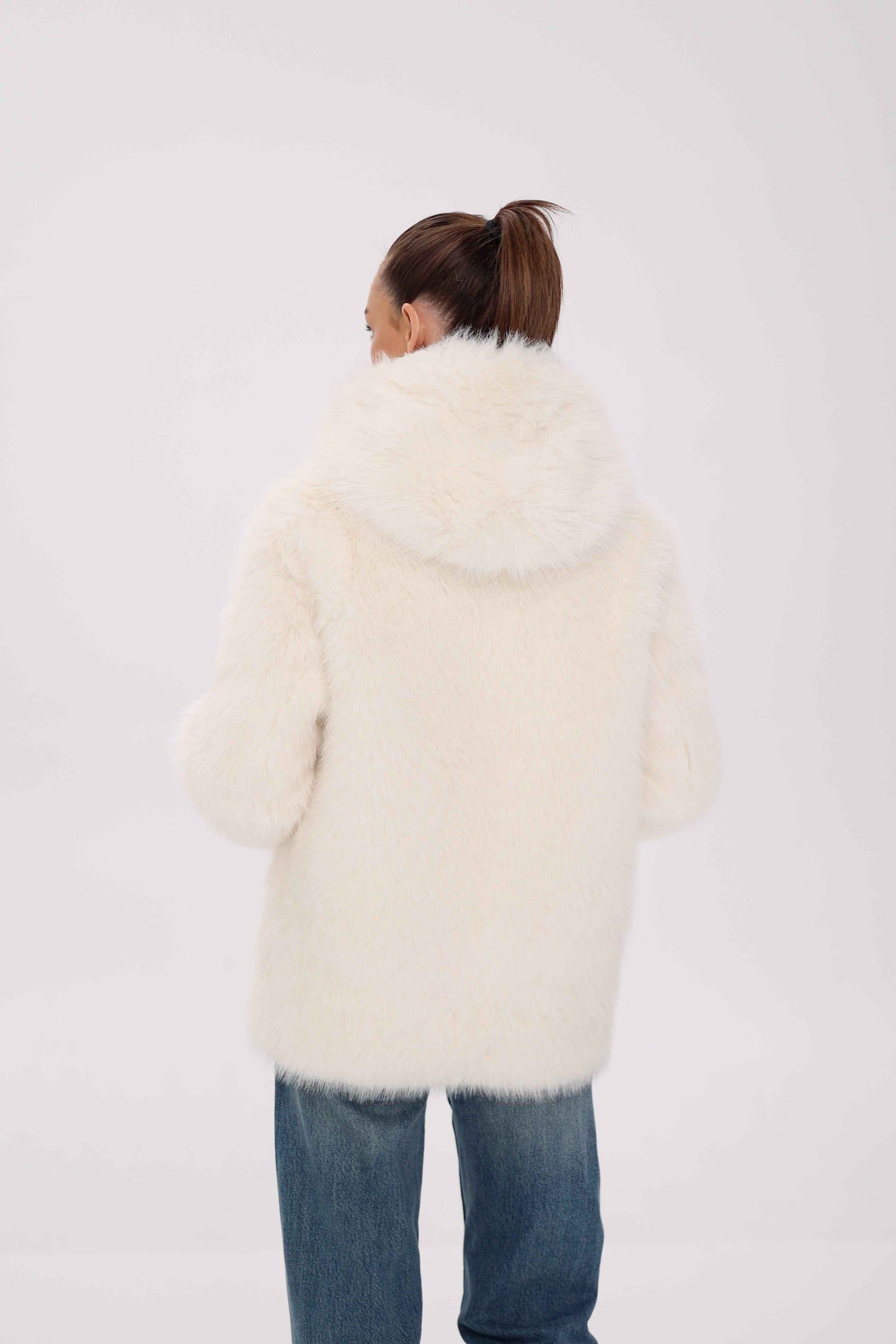 ⇆ Reversible Hooded Wool Blend Jacket