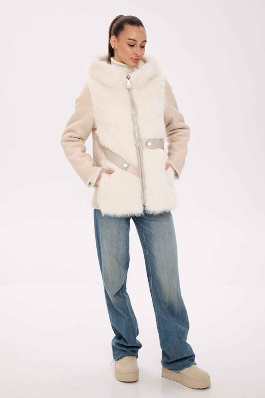 Pre-Order. Re-Stock Ships October 15. ⇆ Reversible Hooded Wool Blend Jacket