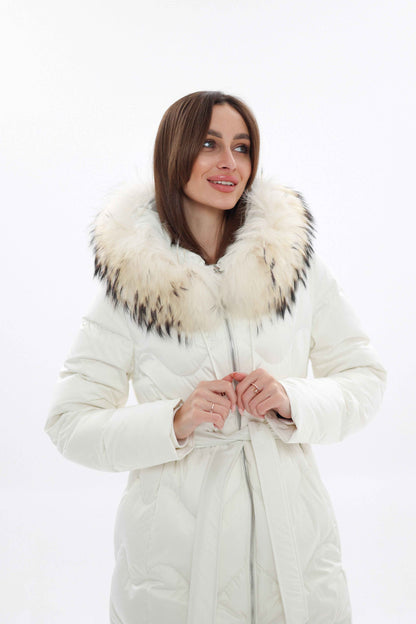 Genuine Fur Trim Down Fill Coat