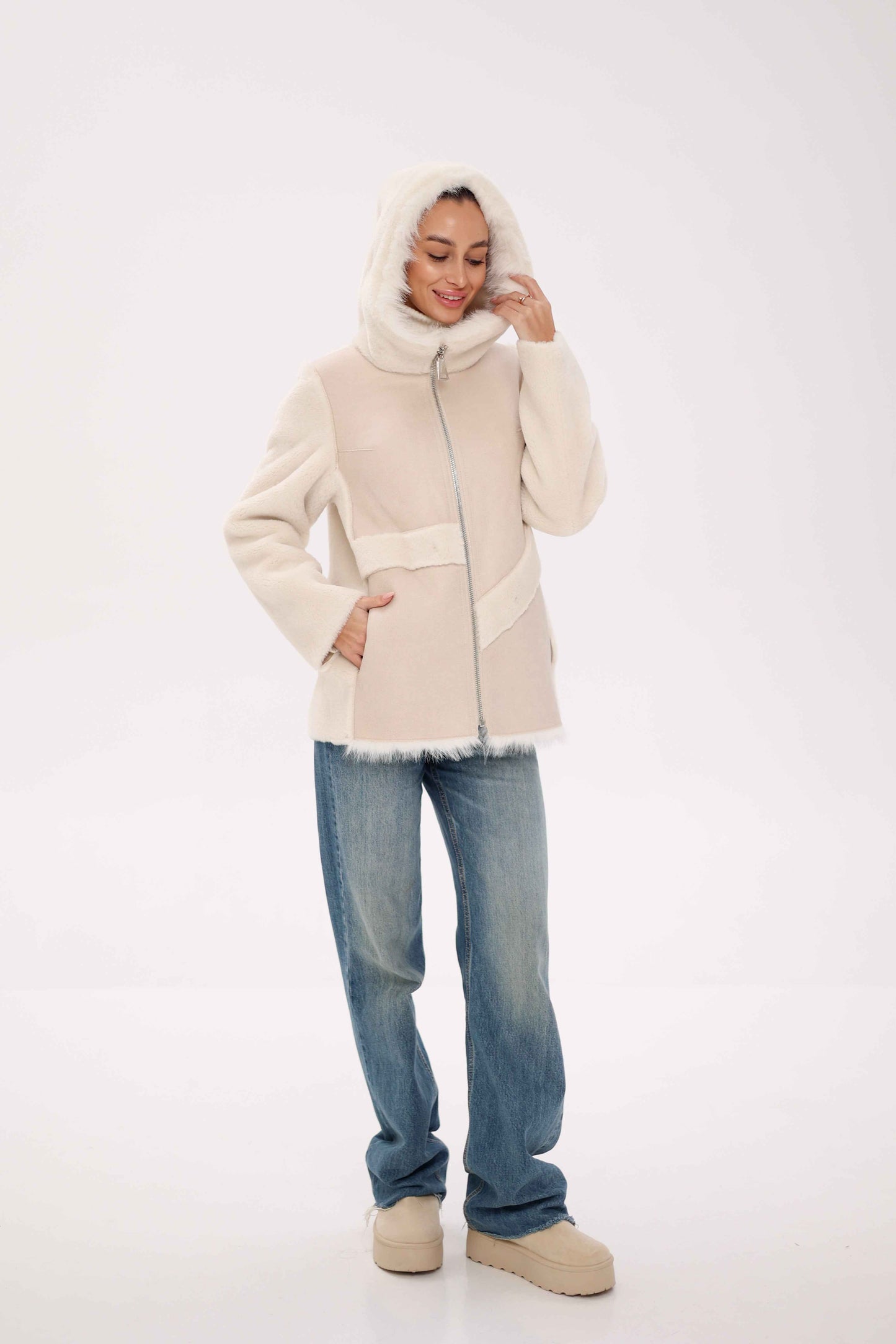 Pre-Order. Re-Stock Ships October 15. ⇆ Reversible Hooded Wool Blend Jacket