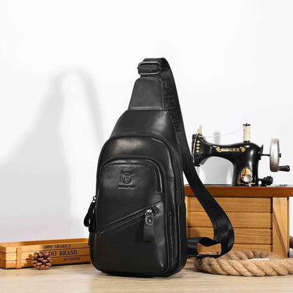 FR Fashion Co. Men's Executive Leather Sling Bag
