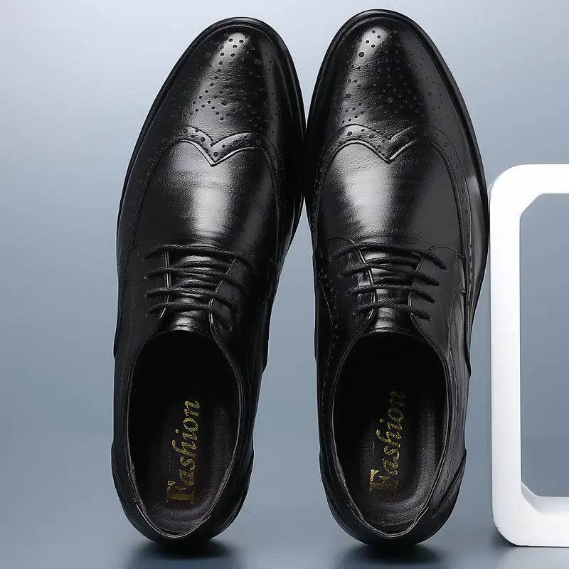 New Men's Business Brogue Shoes - Breathable Style - Solstik