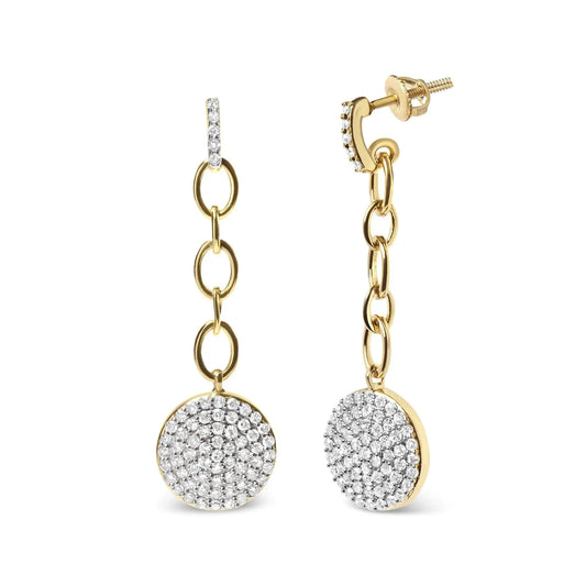18K Gold Plated Silver Diamond Cluster Earrings - Solstik