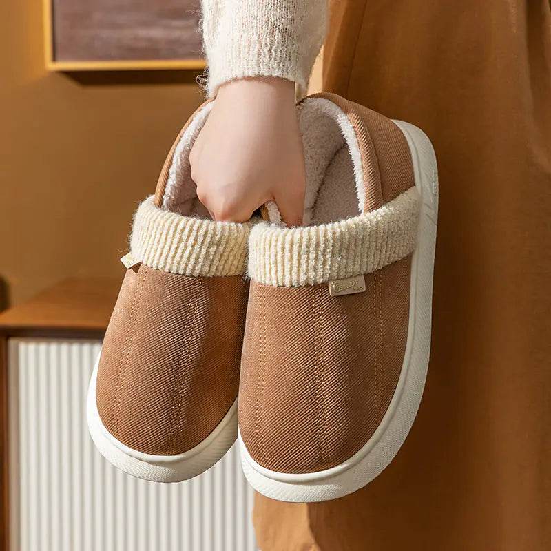 Women's Anti-Slip Cotton Slippers for Home Use - Solstik