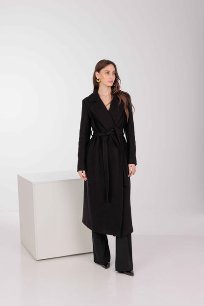 Astoria Classic Wraparound Wool Blend Overcoat