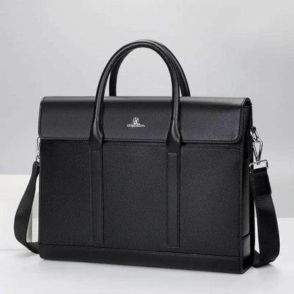 Kuji Business Men's Leather Briefcase Bag - Solstik