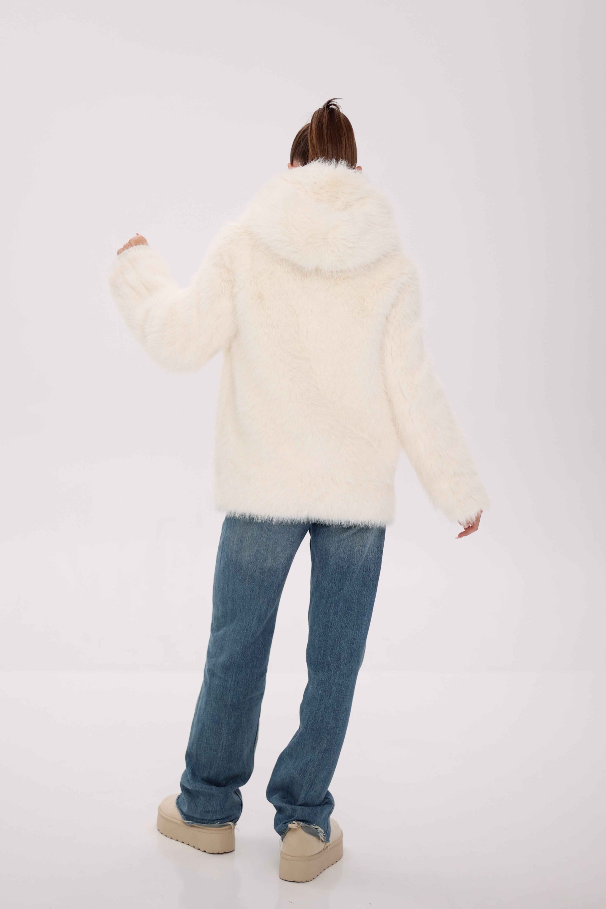 ⇆ Reversible Hooded Wool Blend Jacket