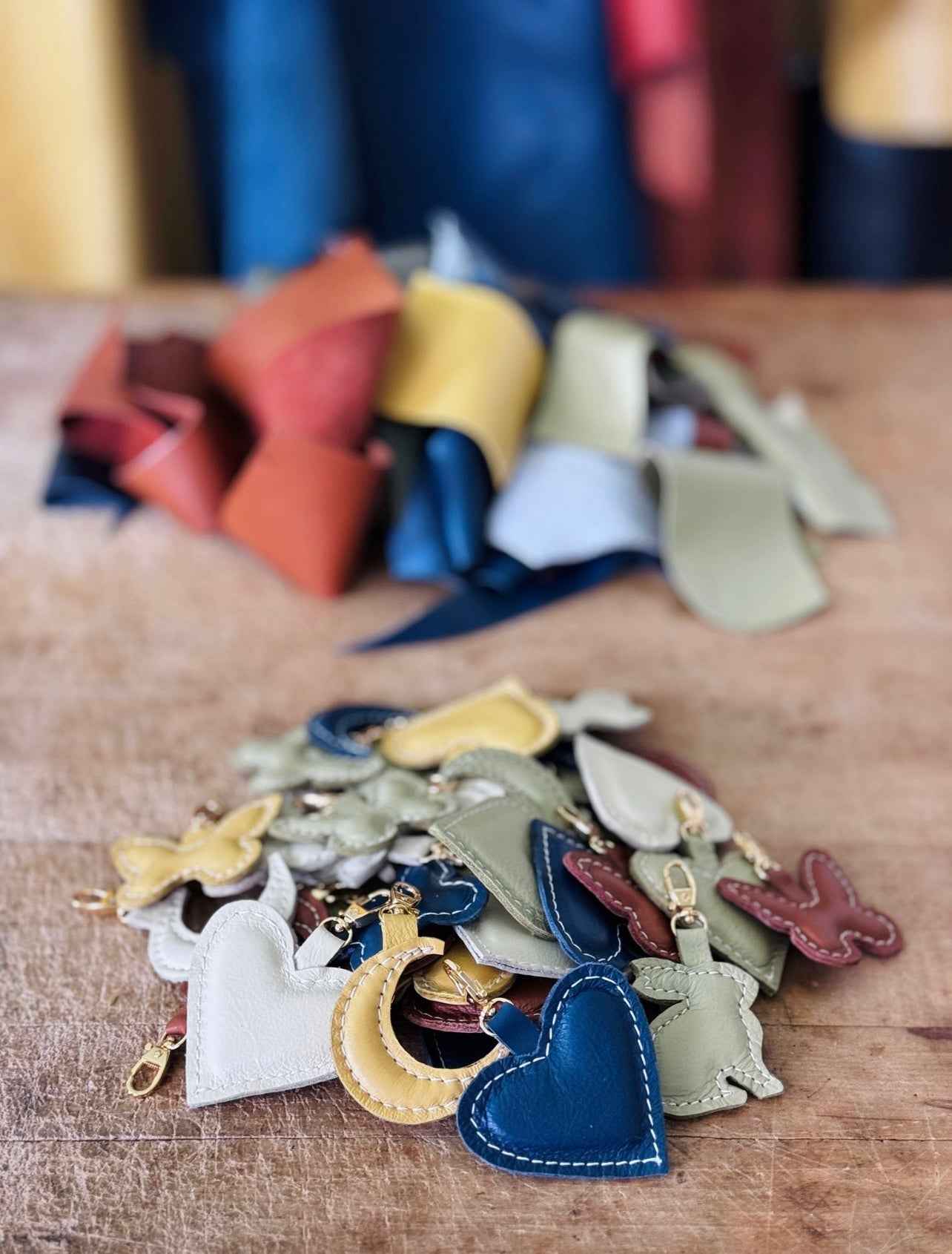 Leather Moon Charm