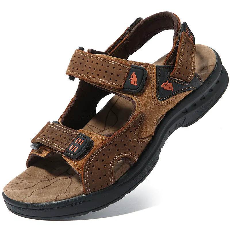 High Quality Men's Leather Sandals for Outdoor Leisure - Solstik