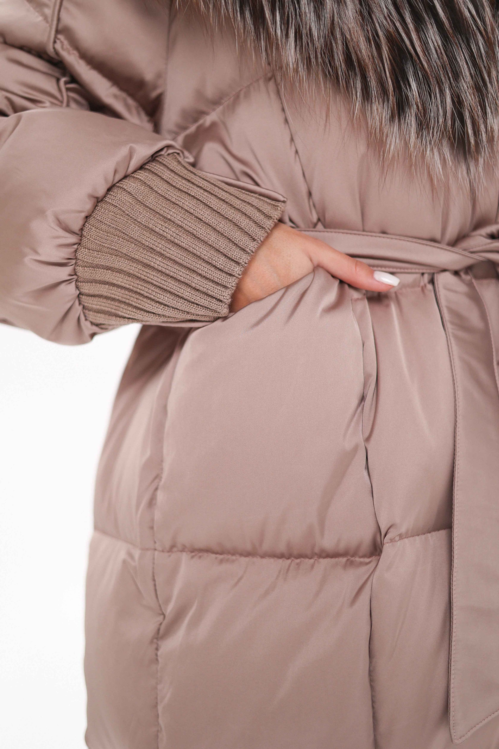 Rei Silver Fox Fully Lined Hood Down Coat in Blush