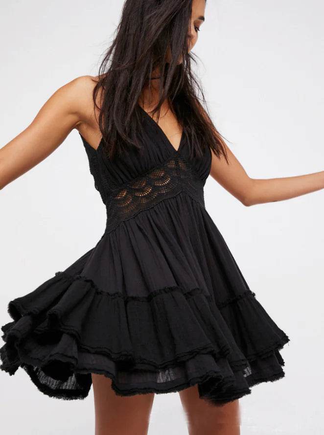 Women's Beach Skirt and Backless Dress for Vacation - Solstik