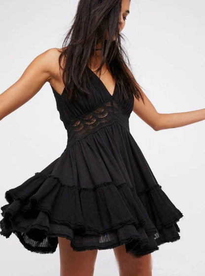 Women's Beach Skirt and Backless Dress for Vacation - Solstik