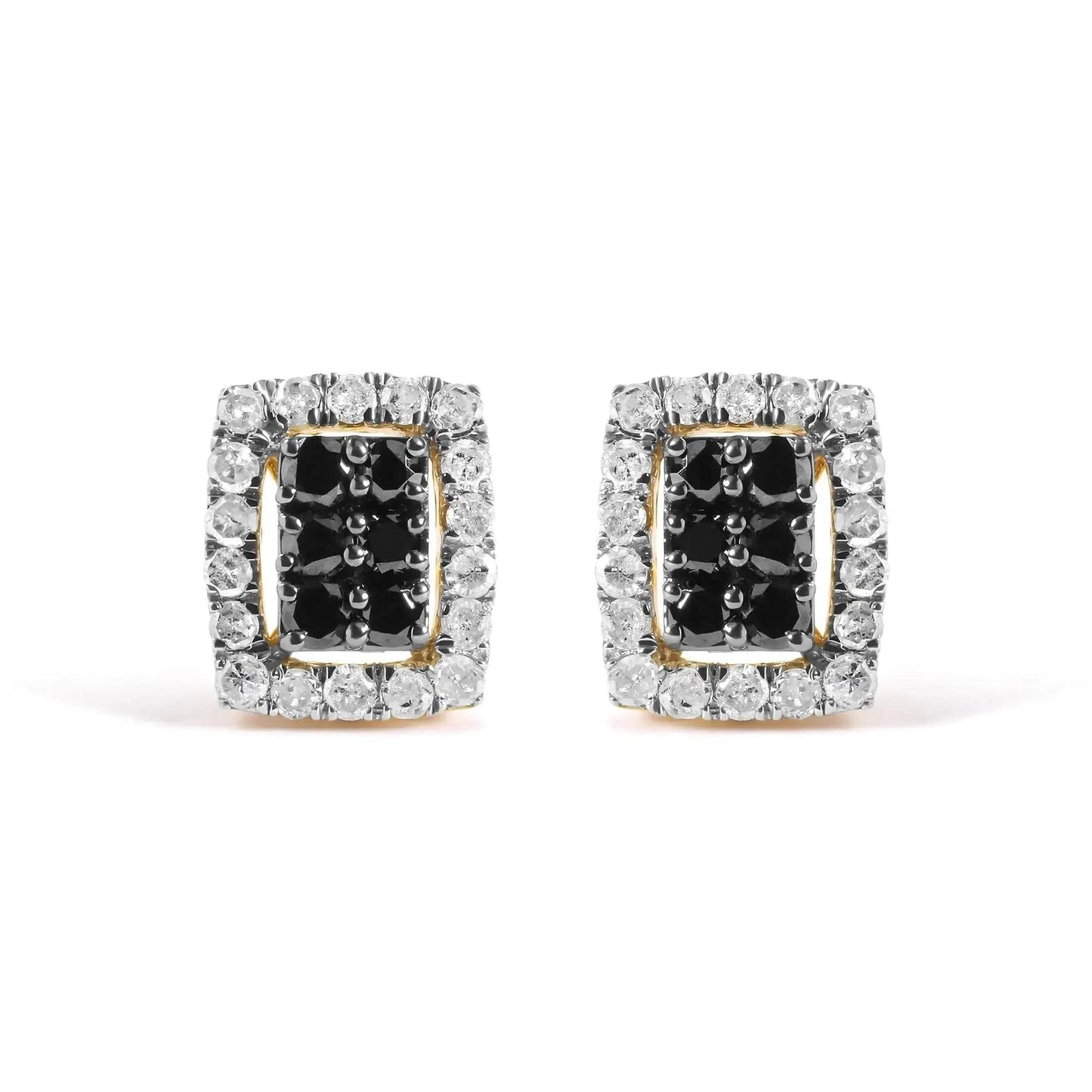 Gold Luxe Diamond Halo Studs for Men - Solstik