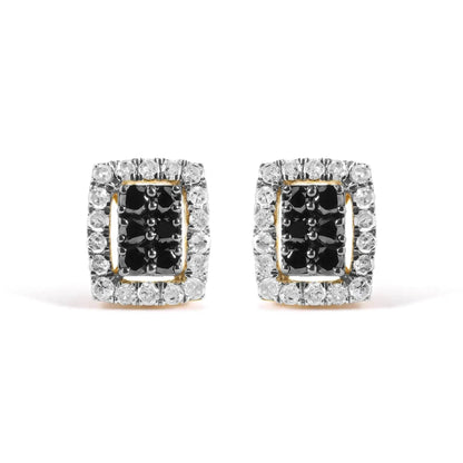 Gold Luxe Diamond Halo Studs for Men - Solstik