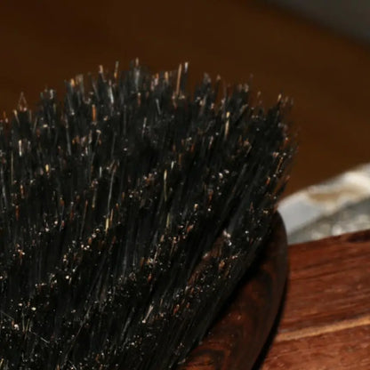 Ebony Wood Boar Bristle Massage Hair Brush Gift Set - Solstik #
