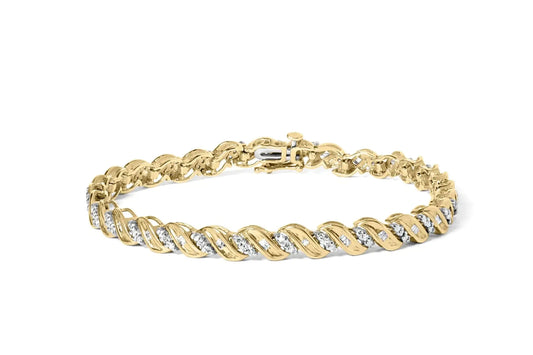 10k Gold 1.00 Cttw Diamond S-Link Bracelet - Solstik