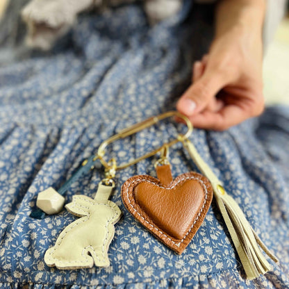 Leather Bunny Charm