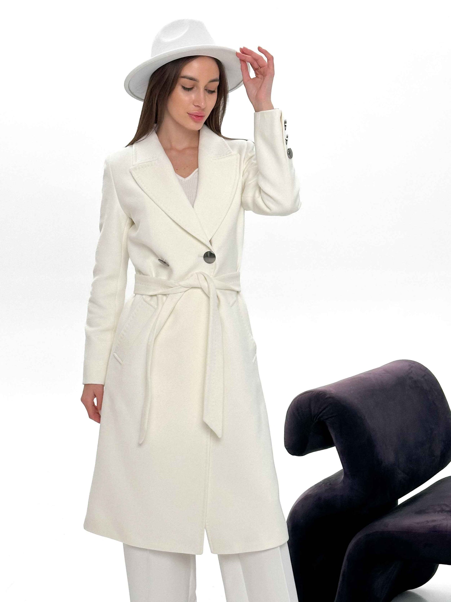 Aman Classic Cashmere Wool Overcoat