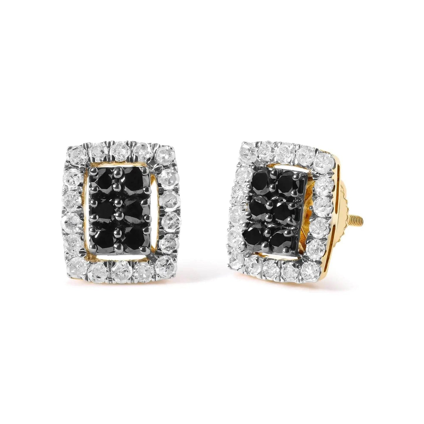 Gold Luxe Diamond Halo Studs for Men - Solstik