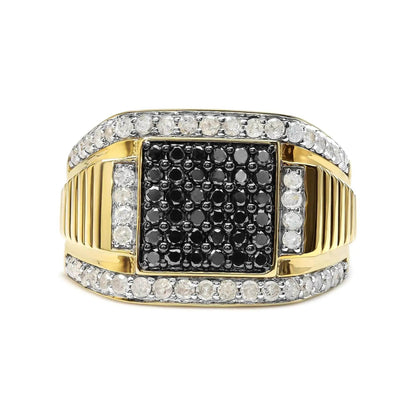 Men's Deluxe 10K Gold Diamond Cluster Ring - Solstik