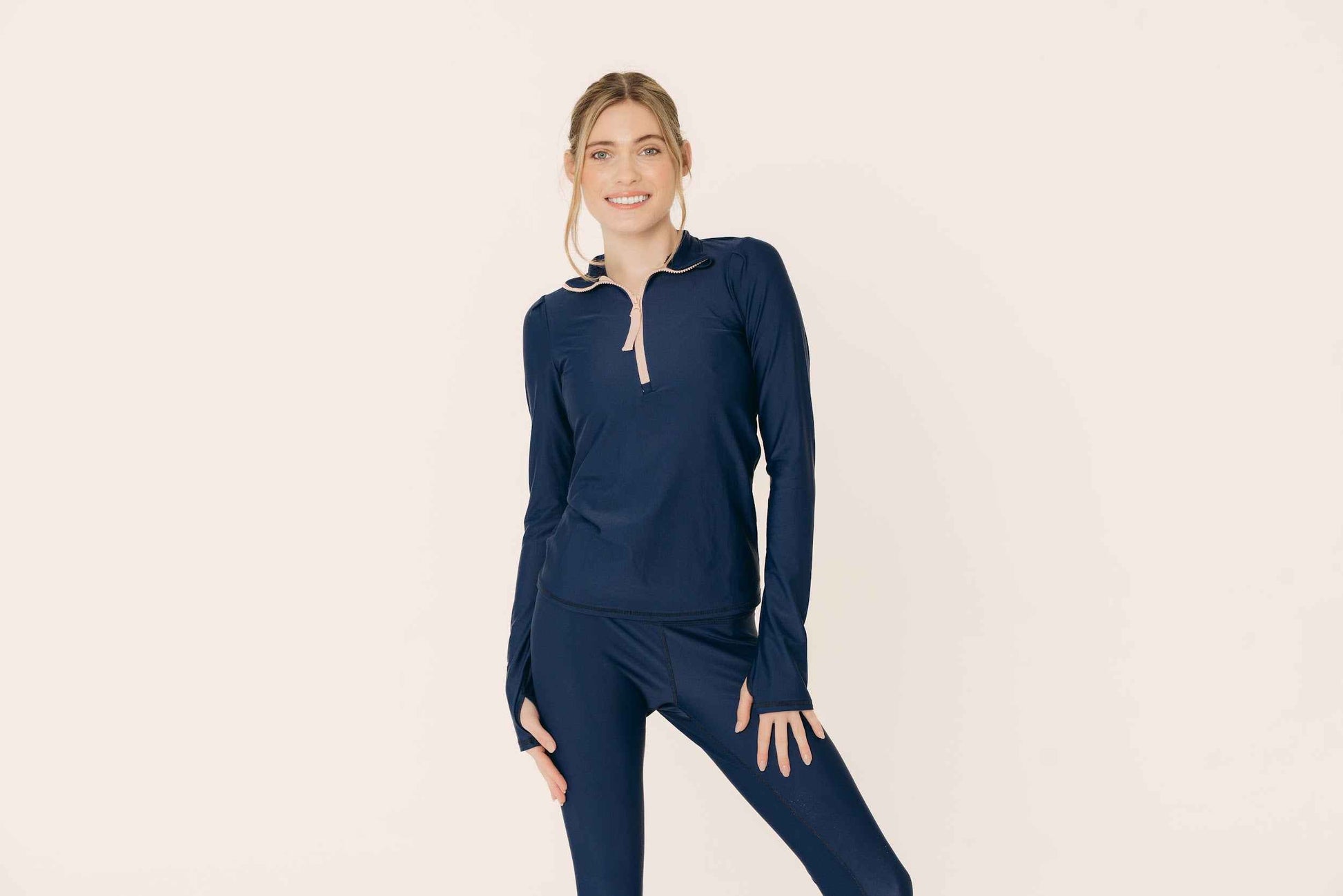 Women's UPF 50+ Sun Protective Swim Leggings - Navy