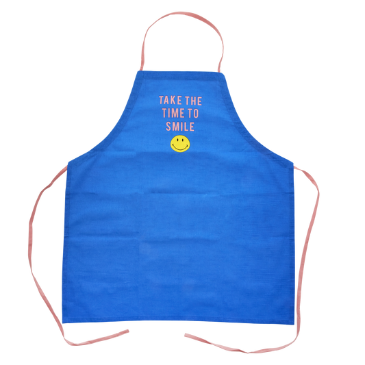Cotton Apron - Blue - Smiley®