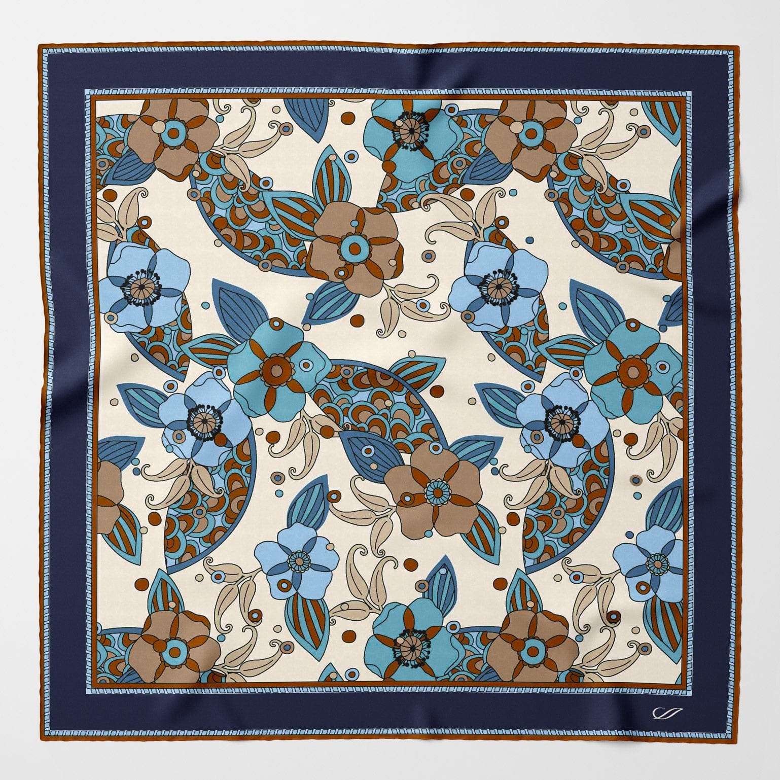 Lombardi - Silk Neckerchief - Blue - Solstik