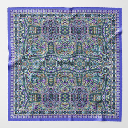 Ambra - Silk Scarf Shawl - Blueberry - Solstik