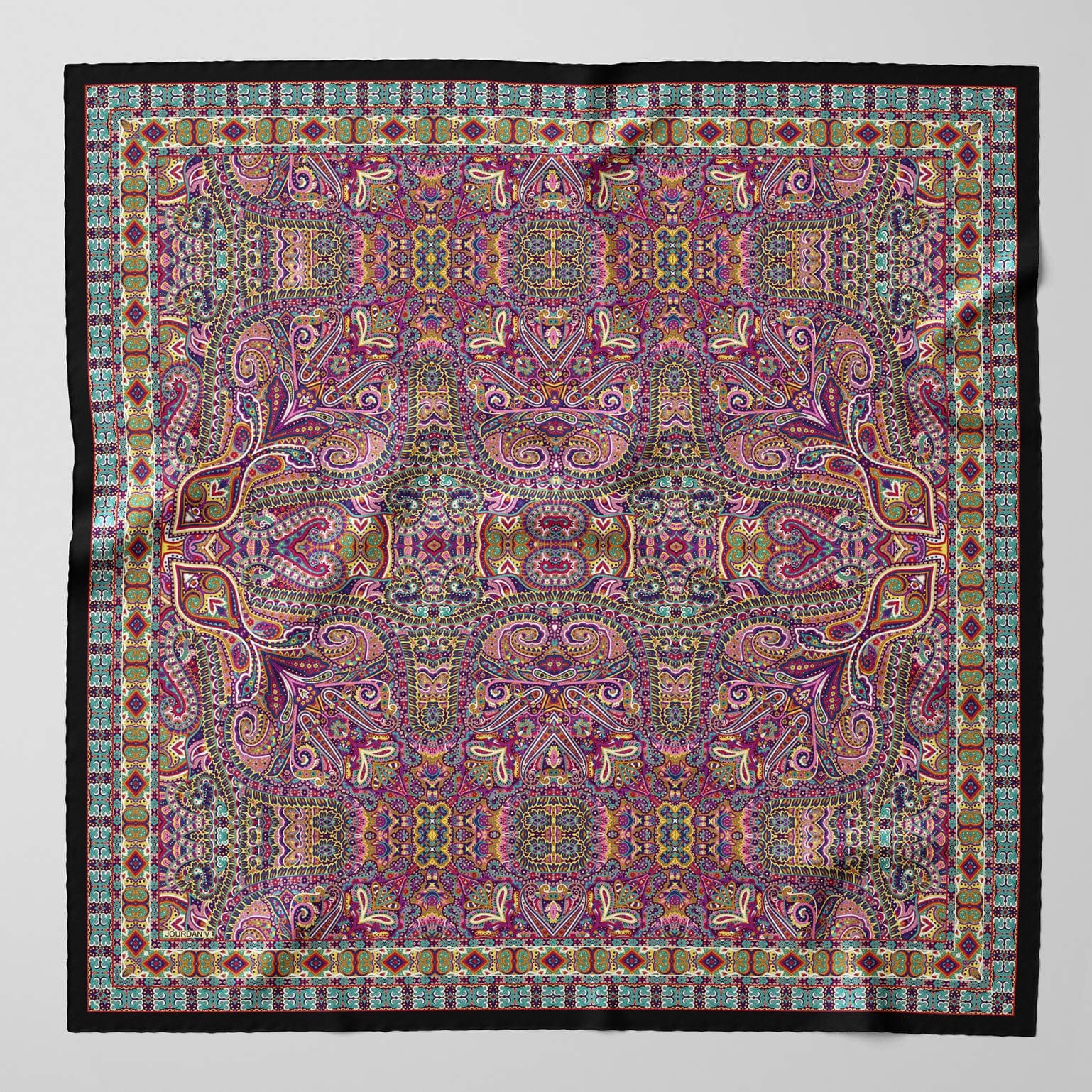 Ambra - Silk Scarf Shawl - Multicolored - Solstik