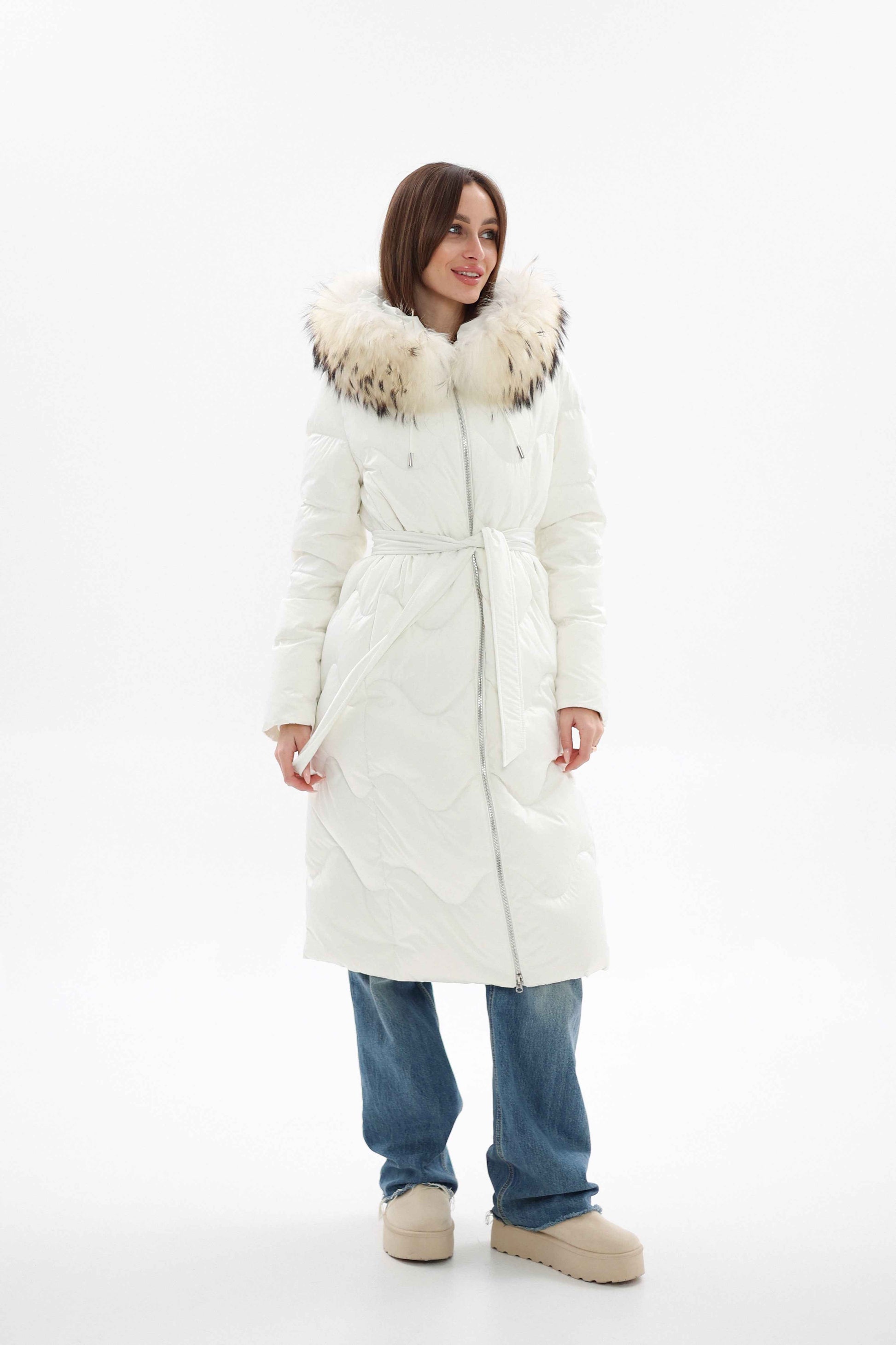 Genuine Fur Trim Down Fill Coat
