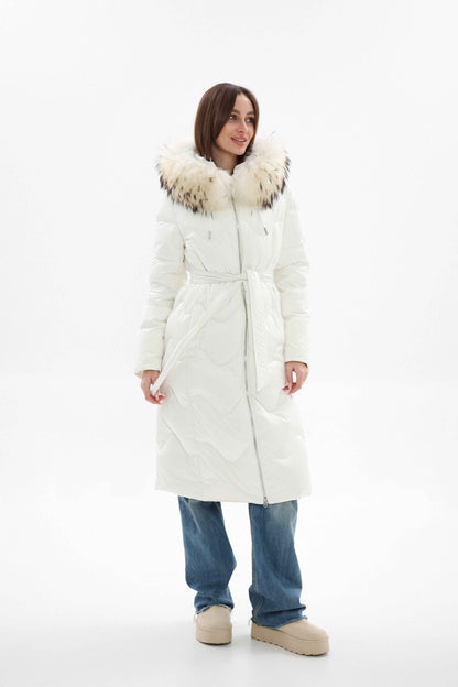Genuine Fur Trim Down Fill Coat