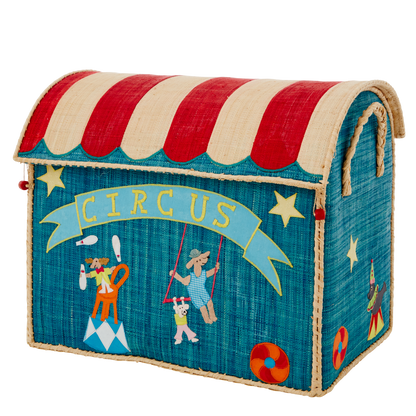 Raffia Storage House - Circus theme Set of 3