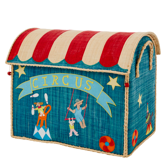 Raffia Storage House - Circus theme Set of 3