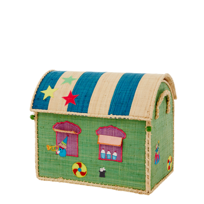 Raffia Storage House - Circus theme Set of 3