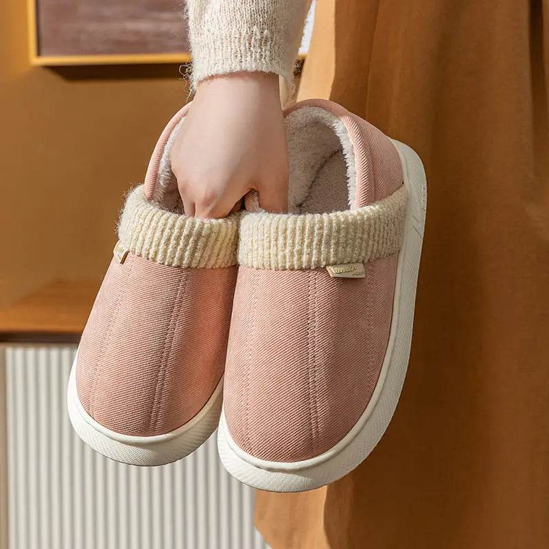 Women's Anti-Slip Cotton Slippers for Home Use - Solstik
