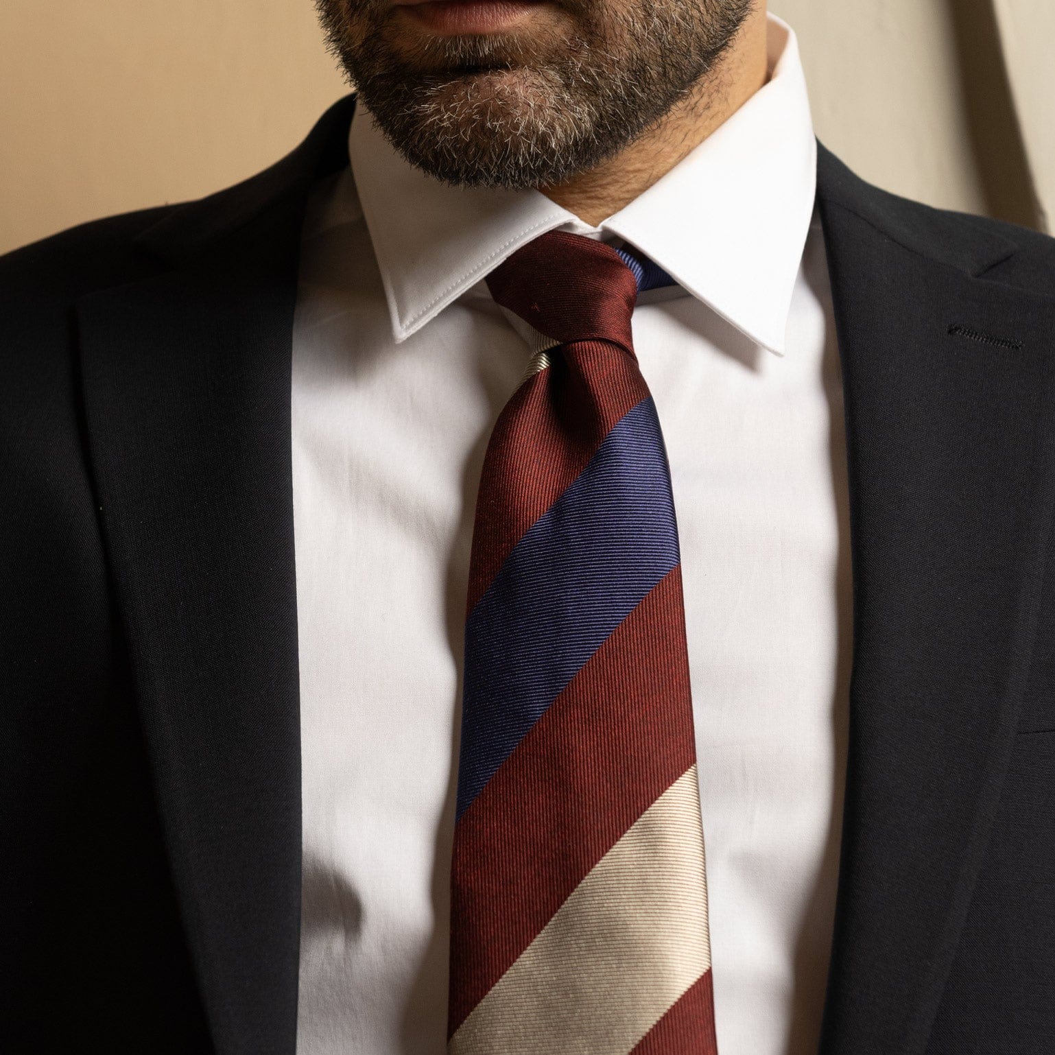Conero - Silk Jacquard Tie - Burgundy - Solstik