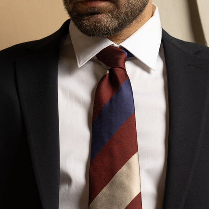 Conero - Silk Jacquard Tie - Burgundy - Solstik