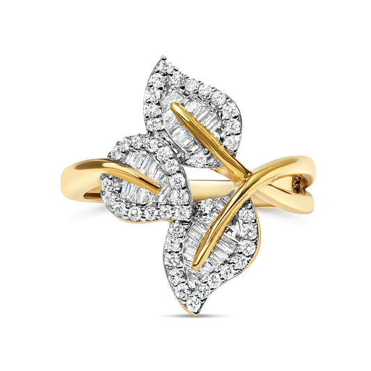 GoldLeaf Diamond Glory Ring - Solstik