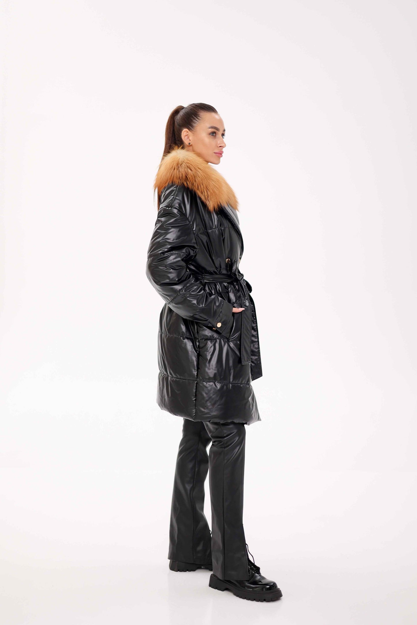 Genuine Gold Fox Fur Freudenberg Comfortemp® Coat